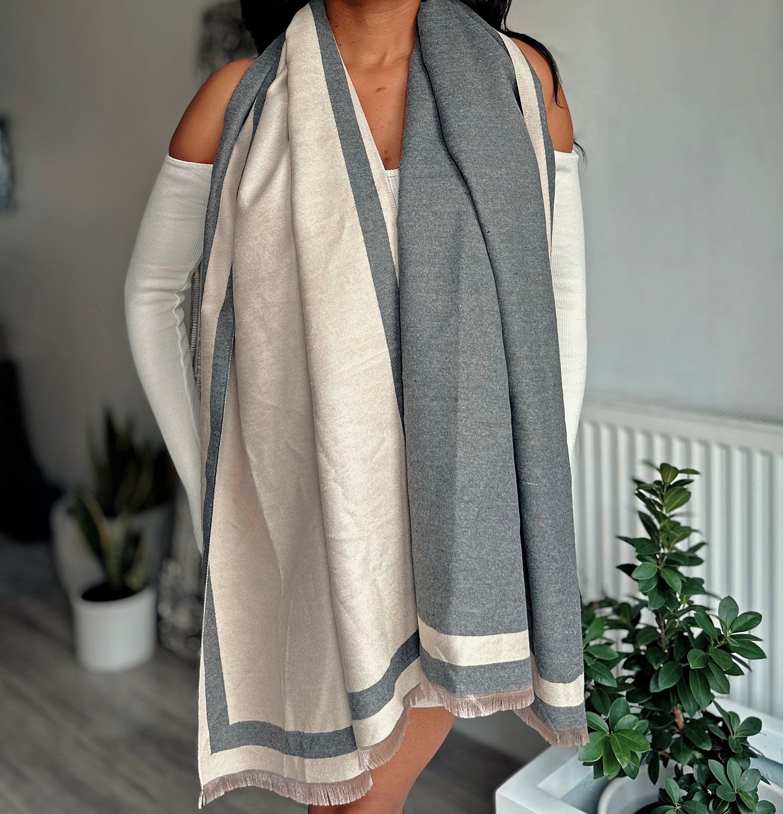 Luxury Scarf Over Shoulder Shawl