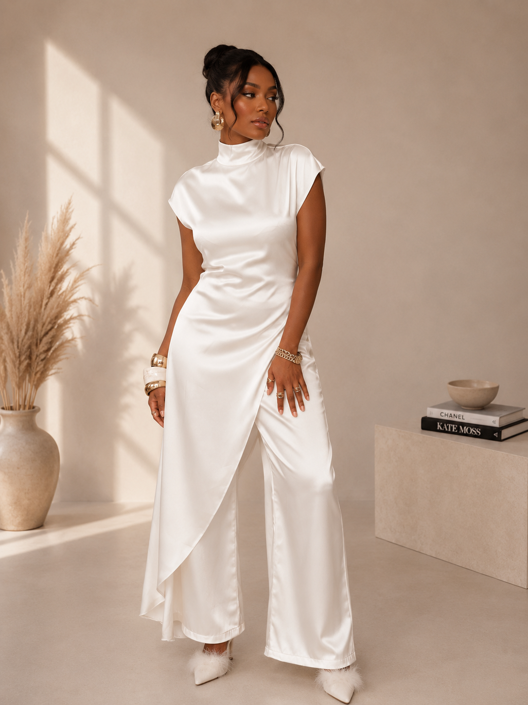Asymmetrical Blouse Half High Long / Diagonal Cut