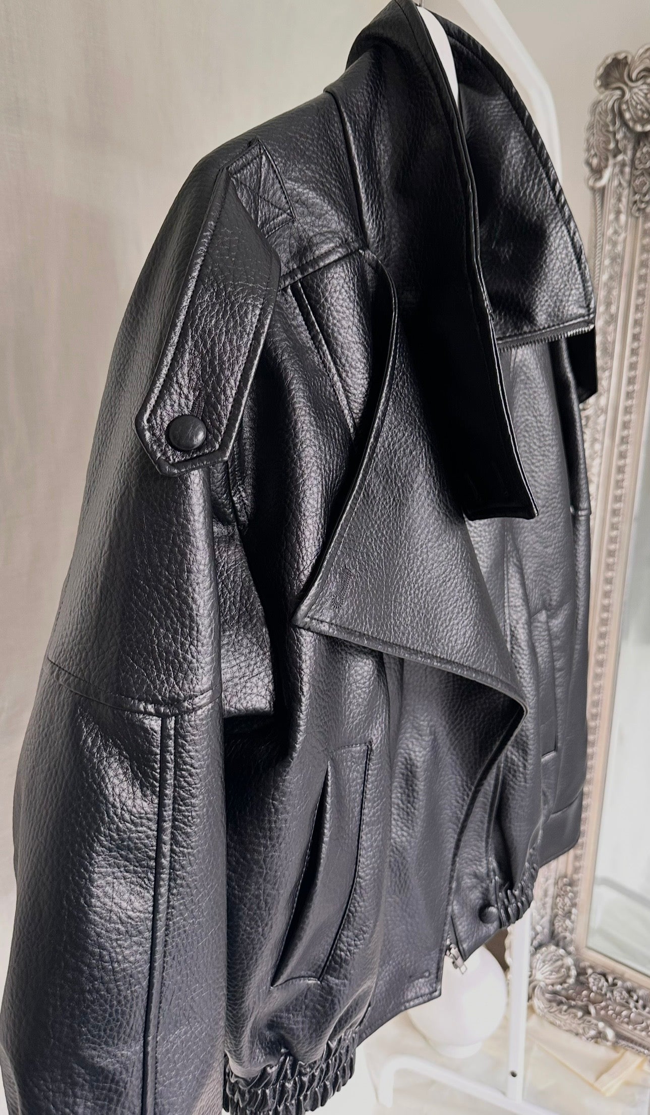 High Collar Faux leather