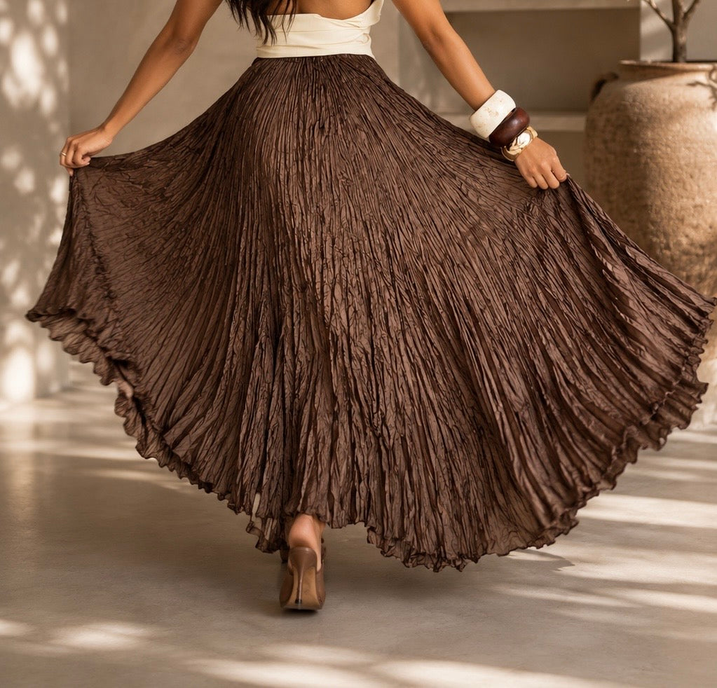 Ripple Texture MAXI Skirt