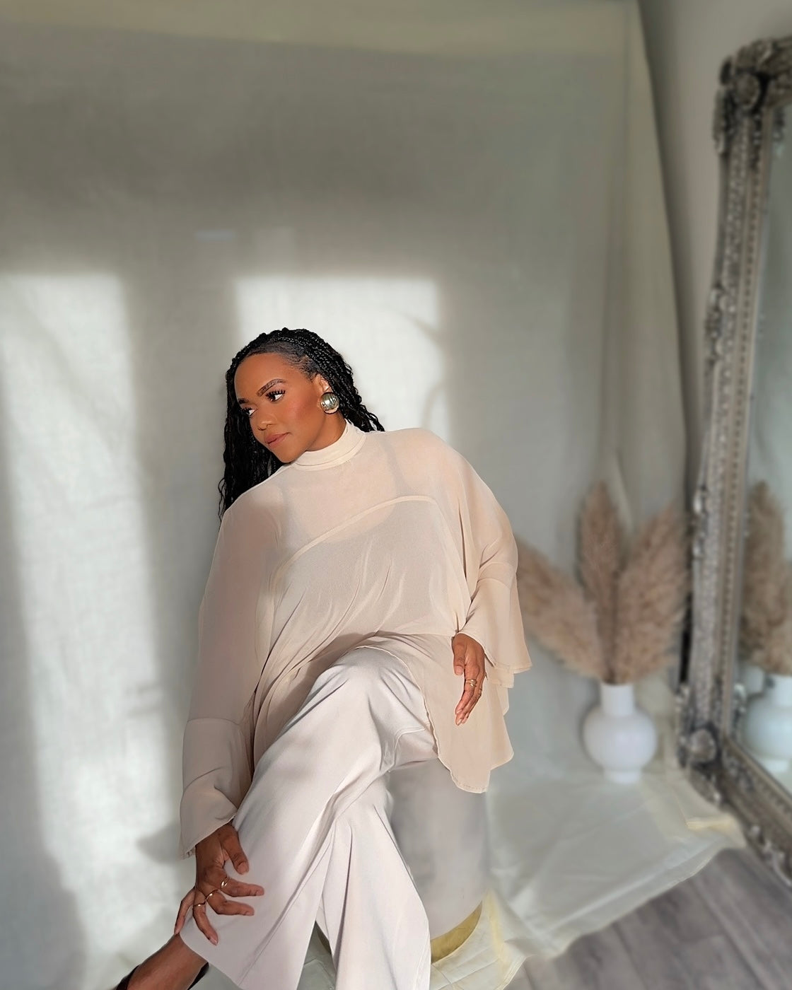 Asymmetrical Chiffon Blouse