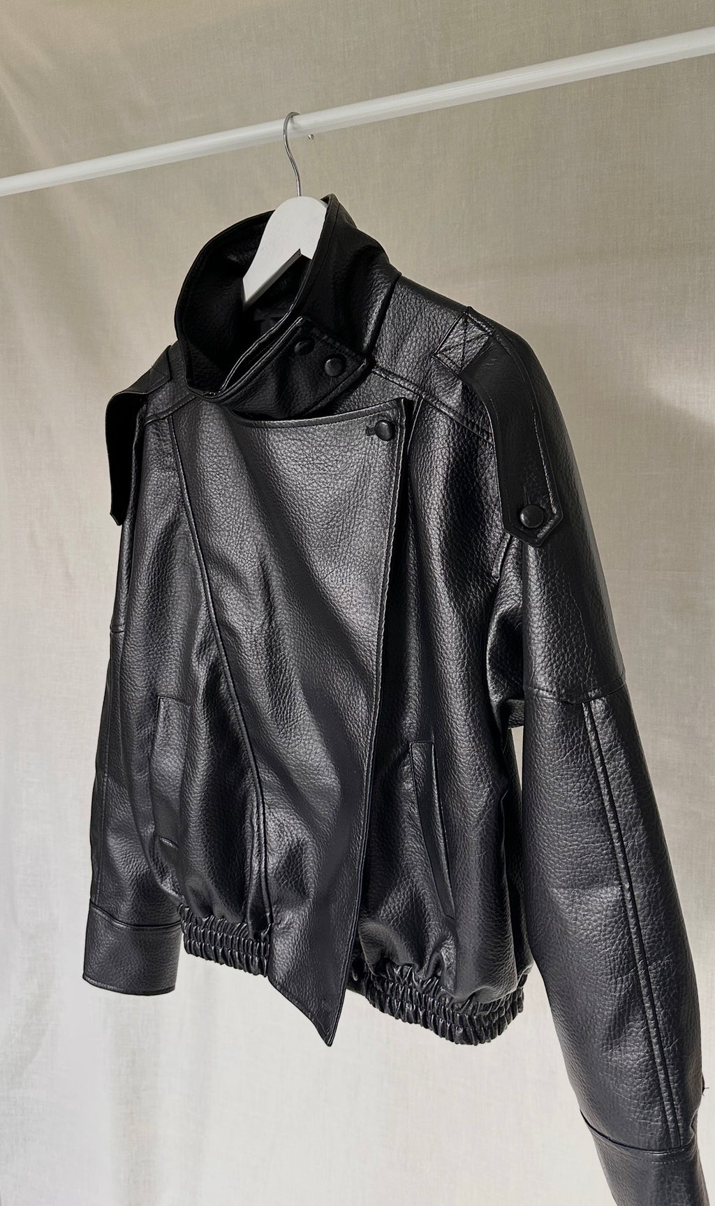 High Collar Faux leather