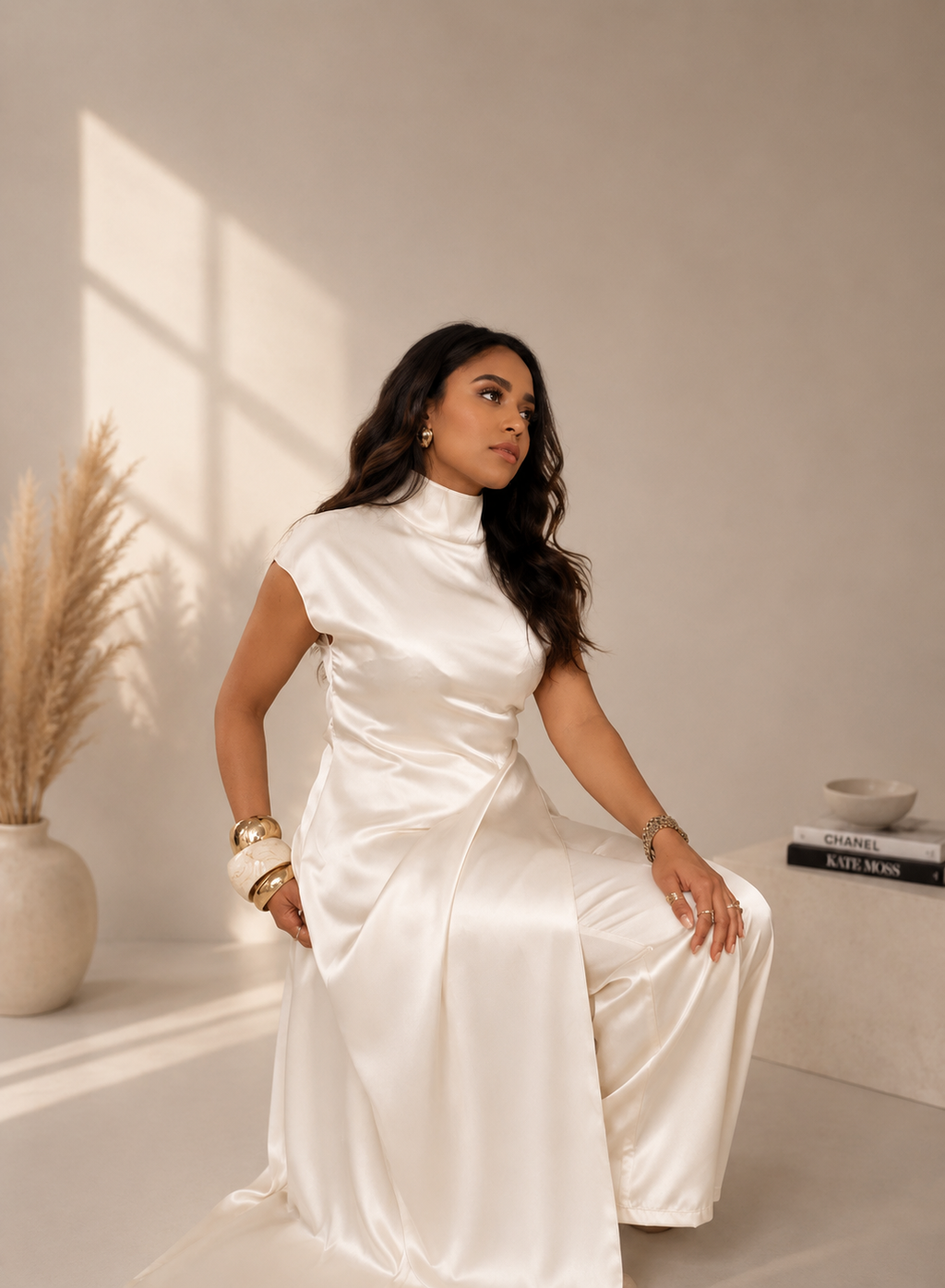 Asymmetrical Blouse Half High Long / Diagonal Cut
