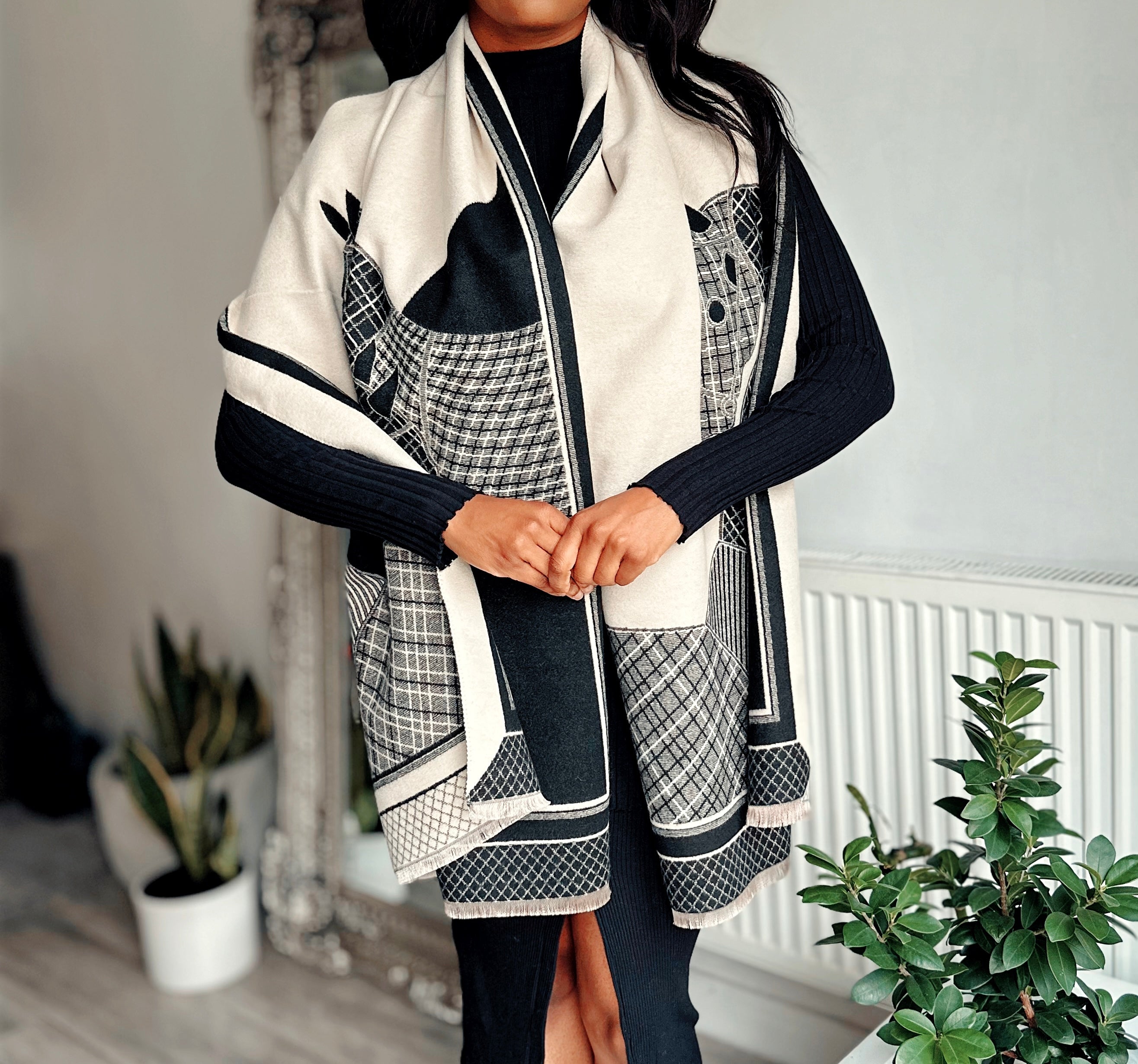 Blanket Scarf Horse Print
