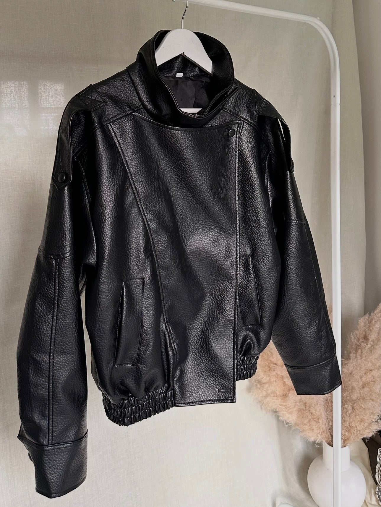 High Collar Faux leather