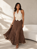 Ripple Texture MAXI Skirt