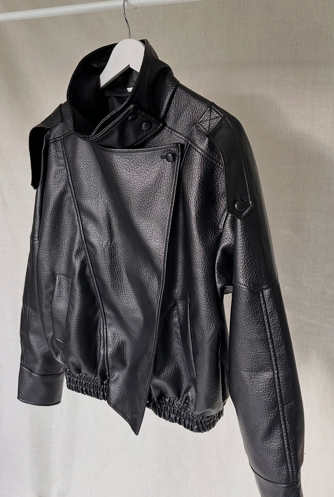High Collar Faux leather