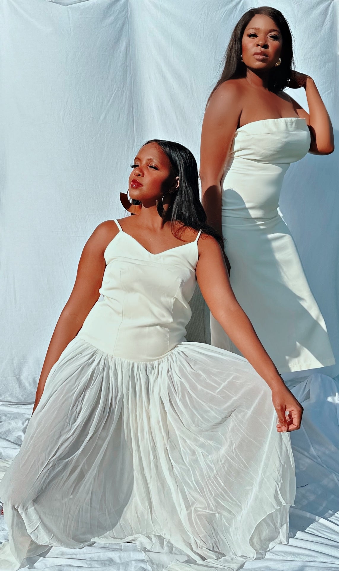 Spaghetti Strap Mesh Maxi Chiffon Dress