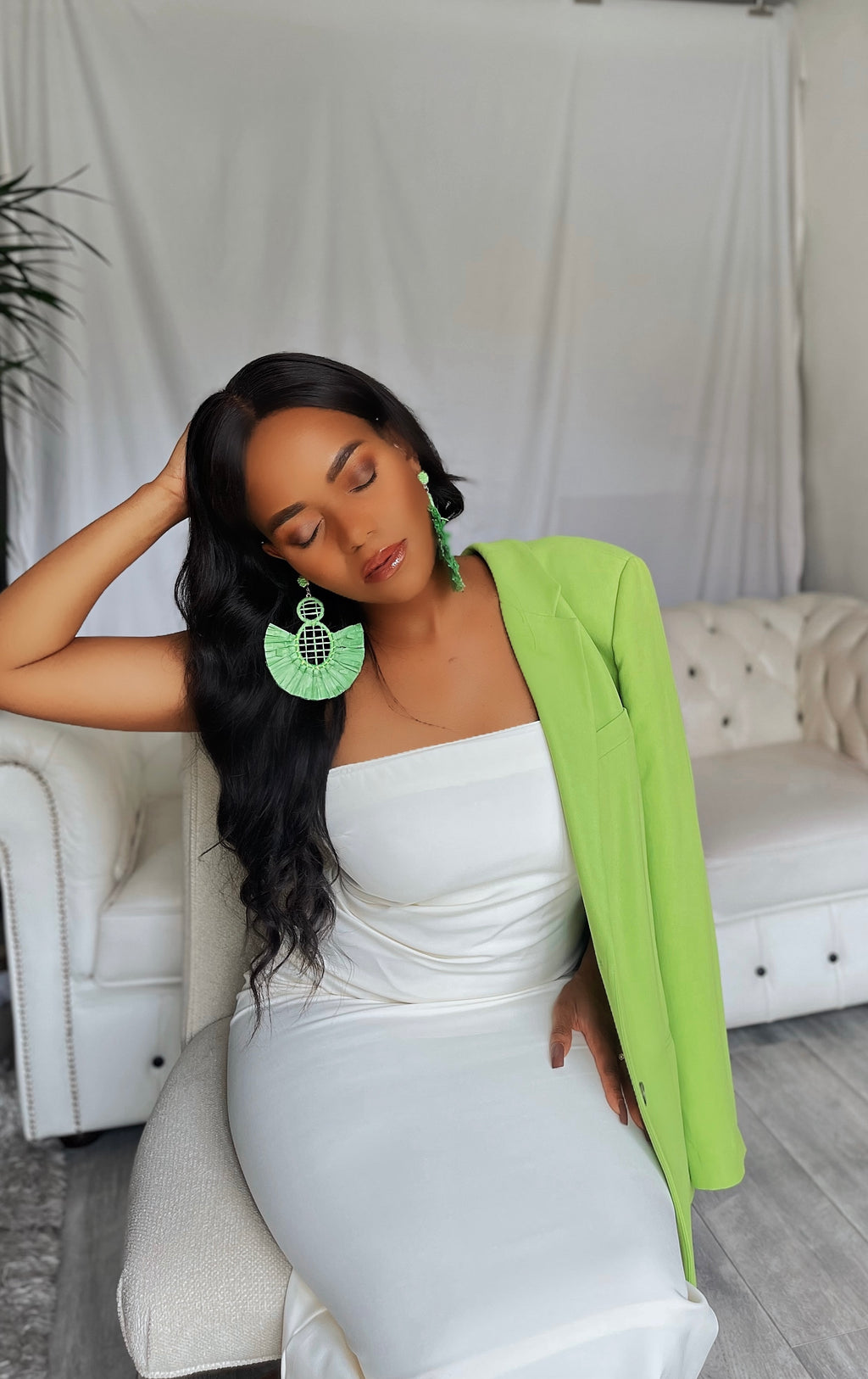 Exaggerated Bold Style Tassel Earrings