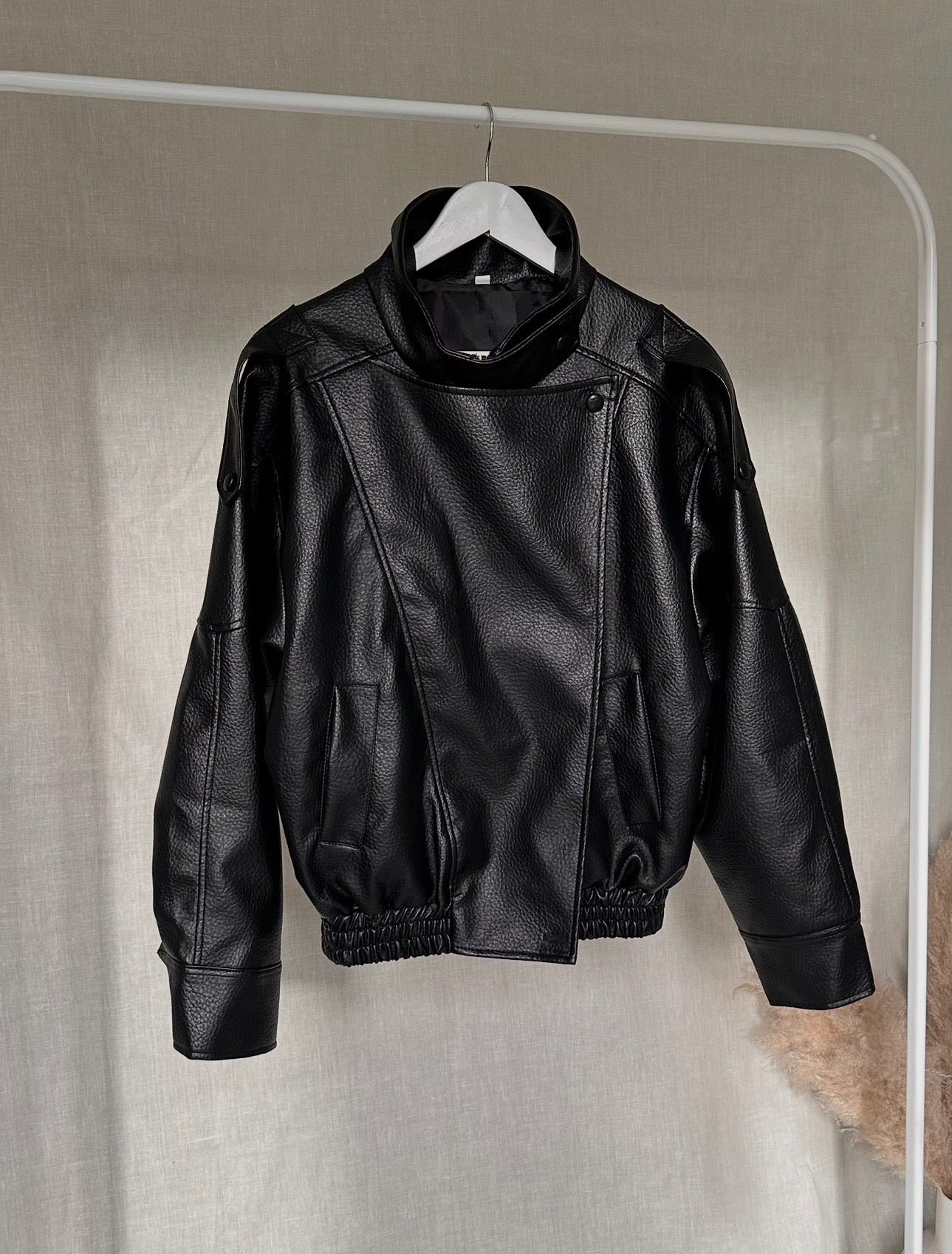 High Collar Faux leather