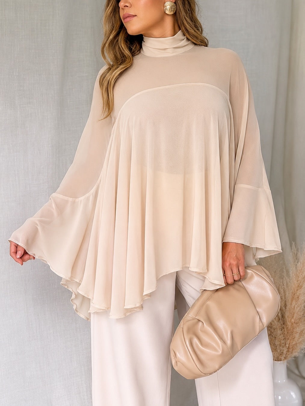Asymmetrical Chiffon Blouse