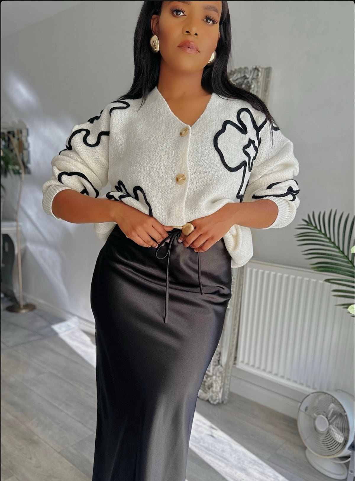 Floral Pattern Cardigan
