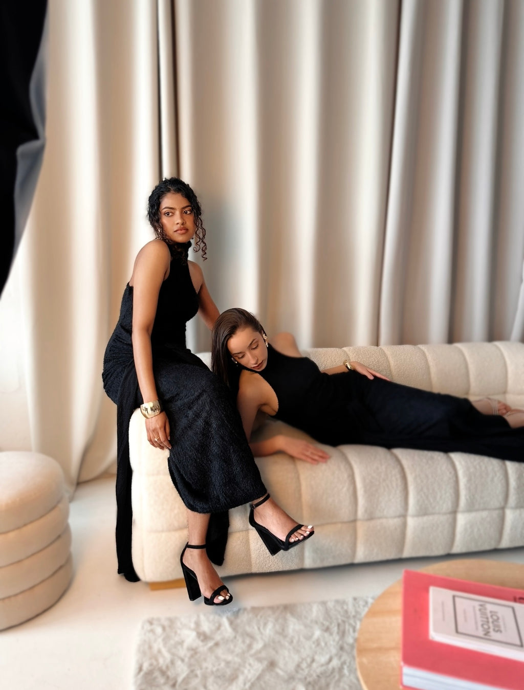 Soft Feel Turtleneck Evening Dress