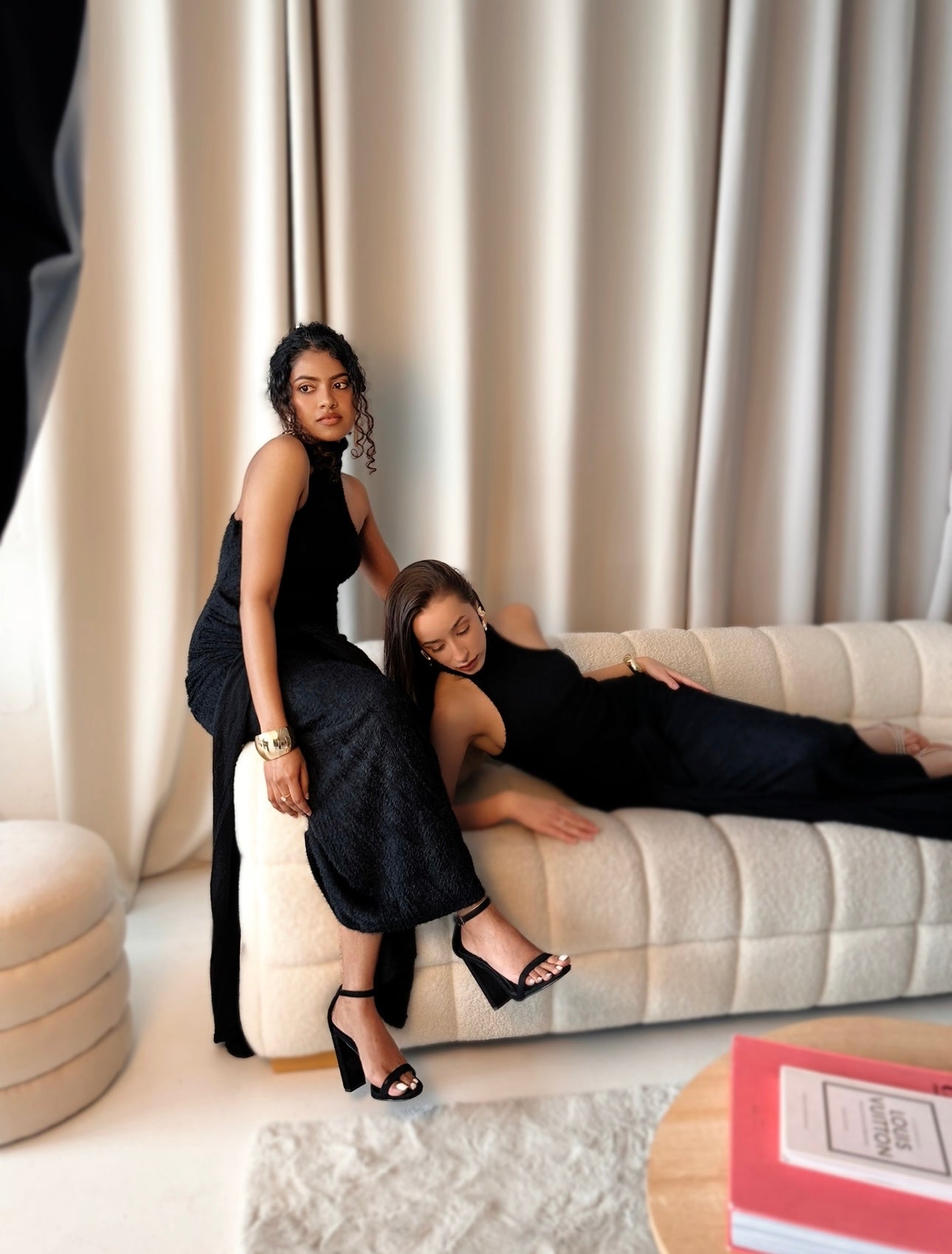 Soft Feel Turtleneck Evening Dress