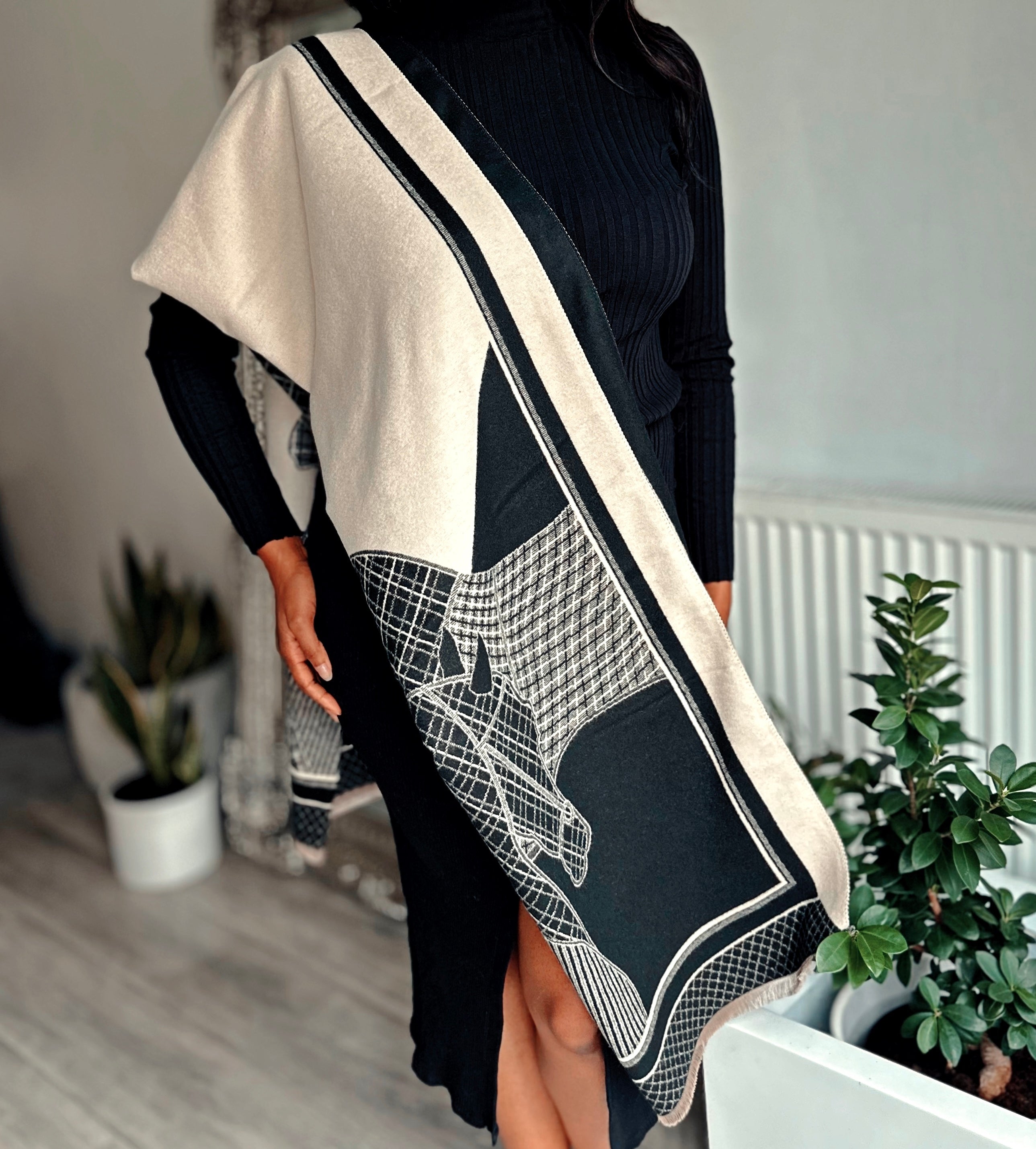 Blanket Scarf Horse Print