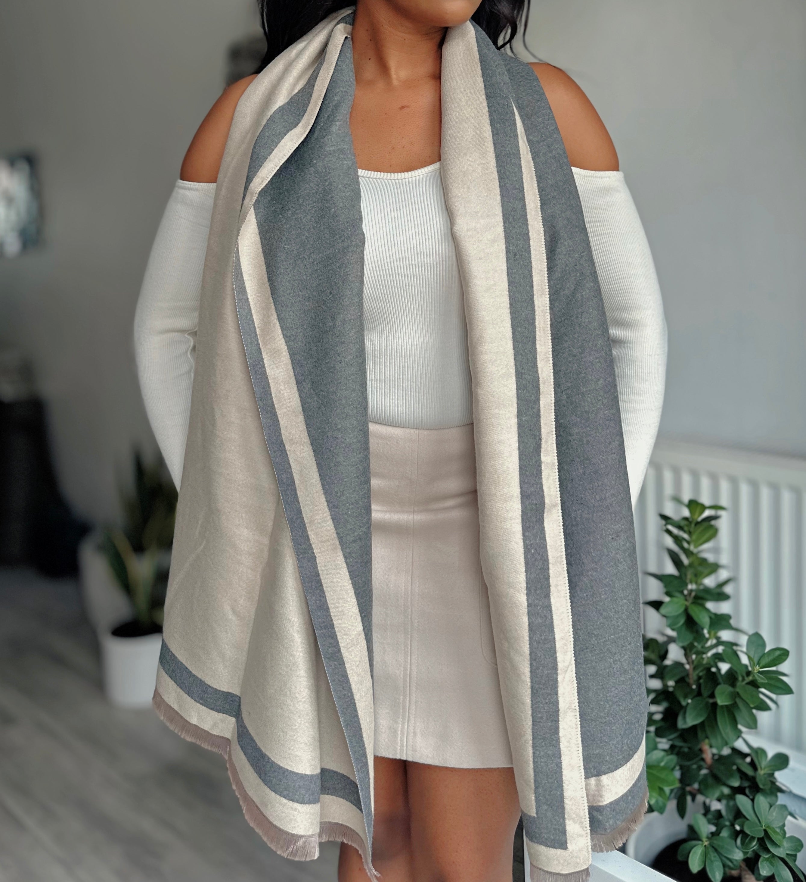 Luxury Scarf Over Shoulder Shawl
