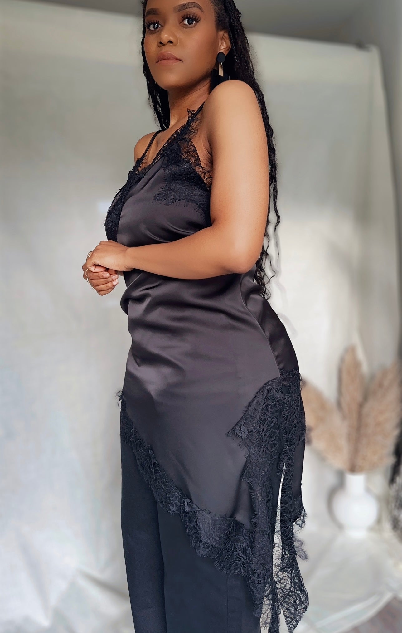 Asymmetrical Lace Slip Top / Camisole Slip Top