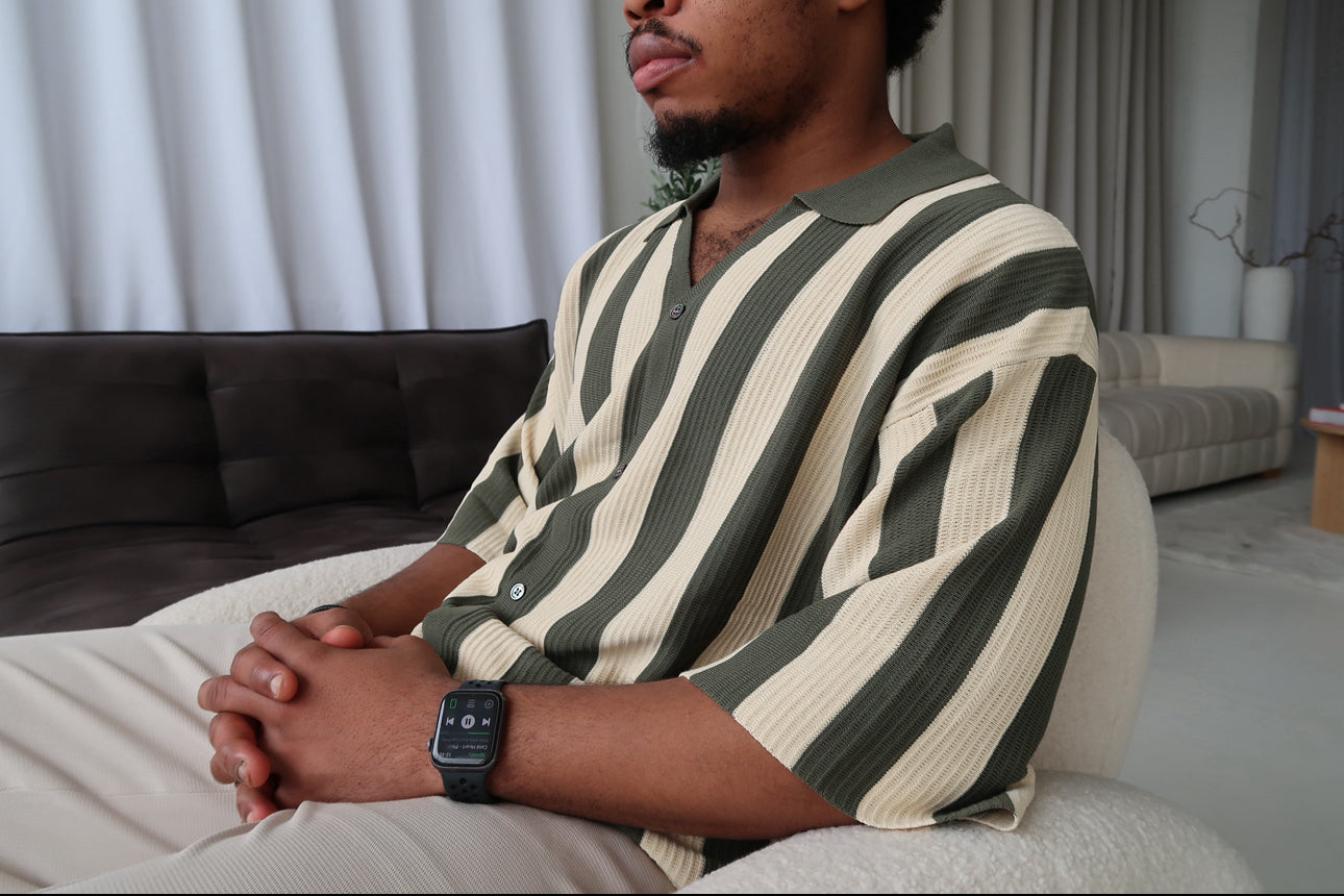 Striped Thick Fabric Men’s Shirt