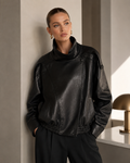 High Collar Faux leather