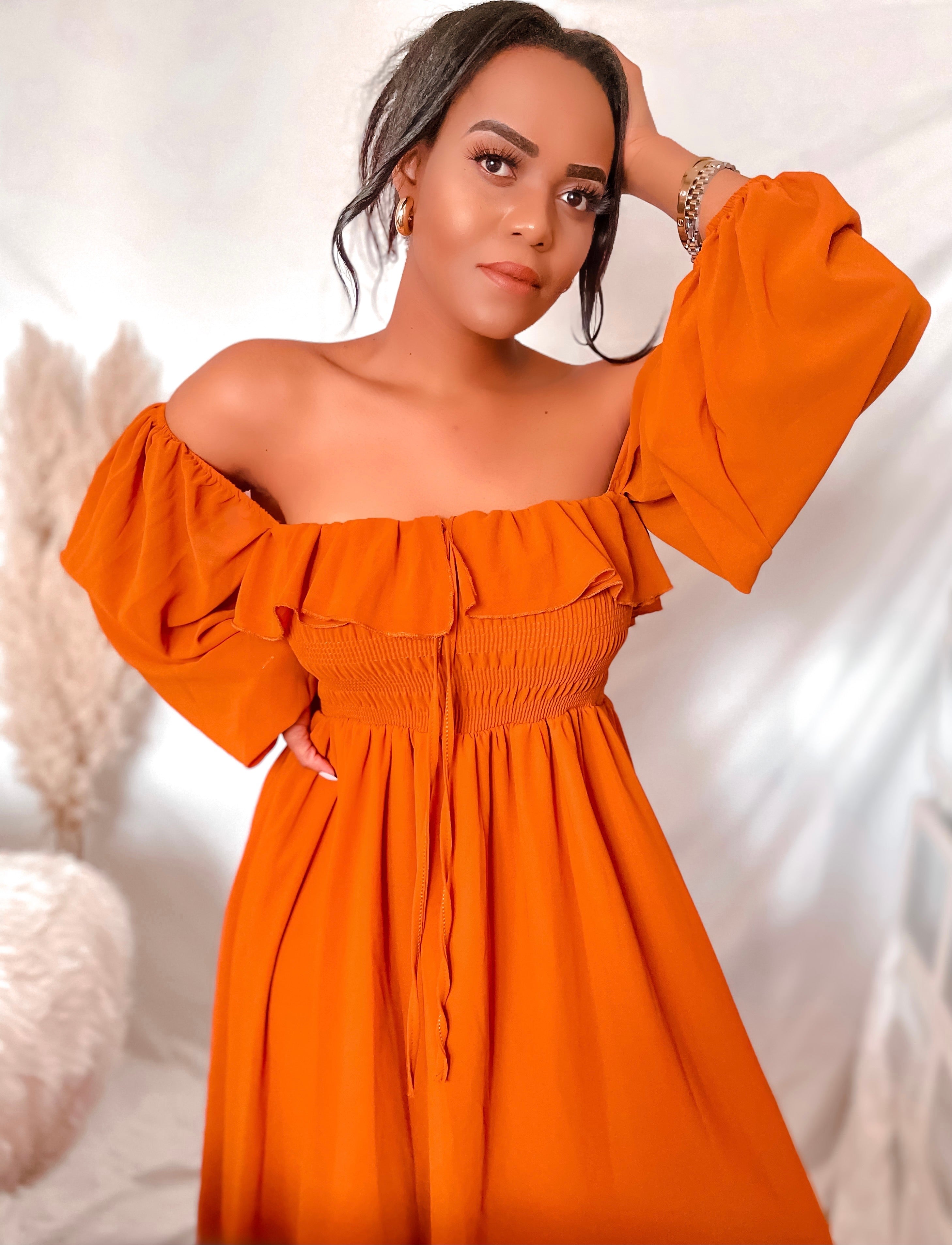 Maxi Dress With Ruffles Chiffon | BestSelling