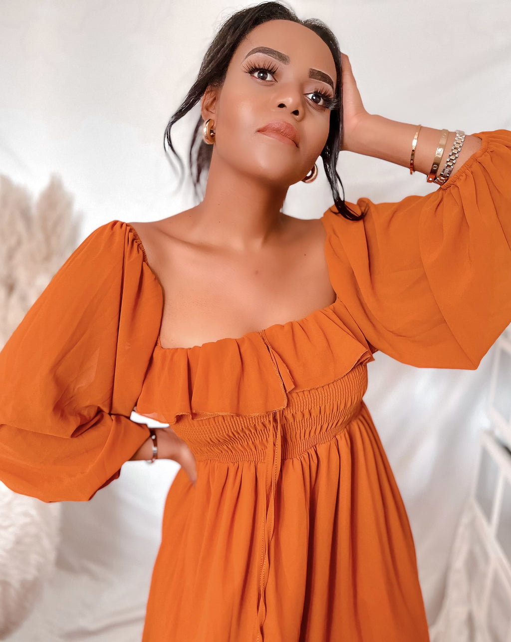 Maxi Dress With Ruffles Chiffon | BestSelling