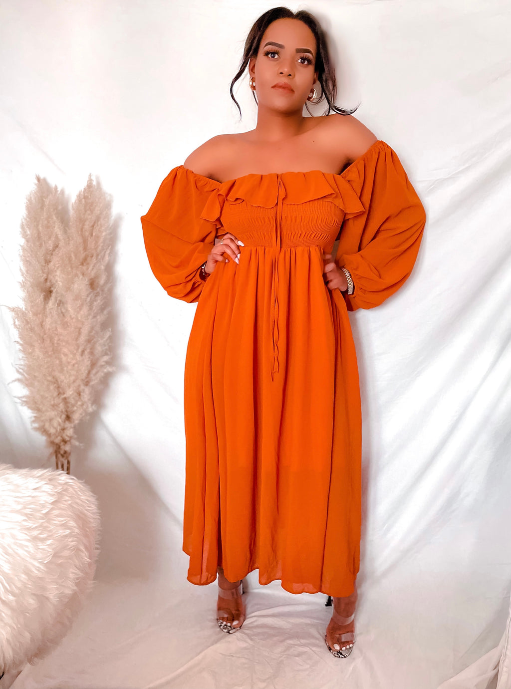 Maxi Dress With Ruffles Chiffon | BestSelling