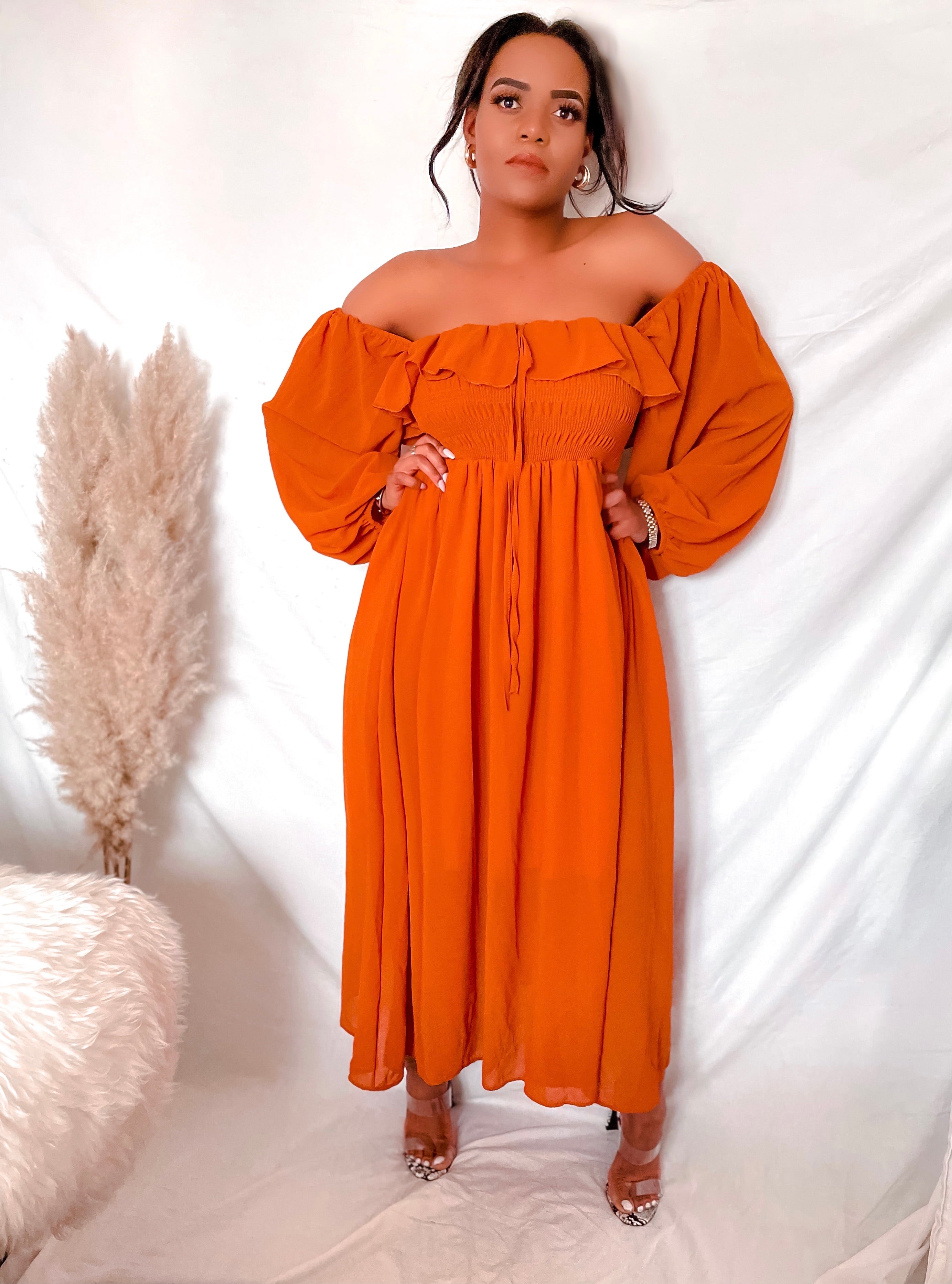 Maxi Dress With Ruffles Chiffon | BestSelling